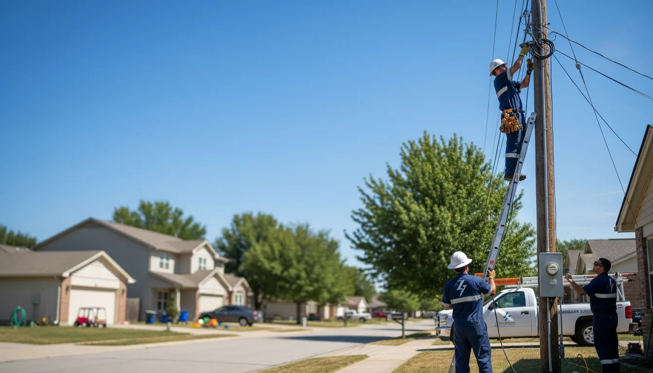 Residential electrician providing installation services in Laverne, OK